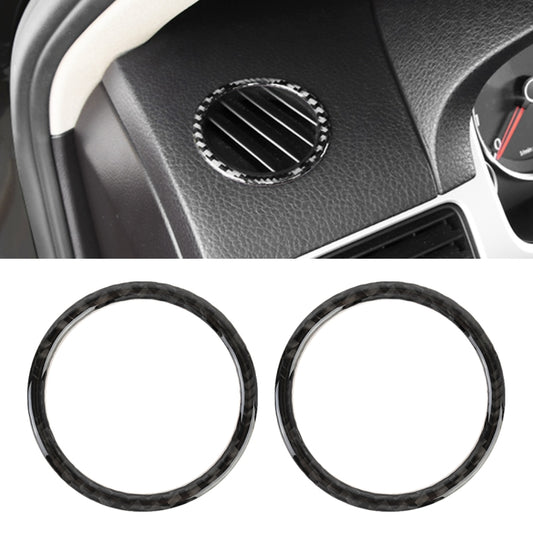 2 PCS Car Carbon Fiber Instrument Panel Air Outlet Decorative Sticker for Volkswagen Touareg, Instrument Panel Air Outlet