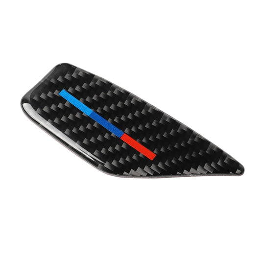 Single carbon fiber door inner handle wrist panel sticker with blue and red stripe