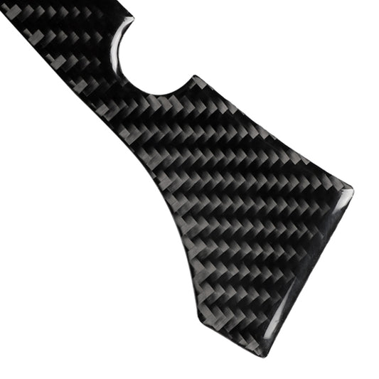 Carbon fiber-style adhesive trim piece shaped for side mirror