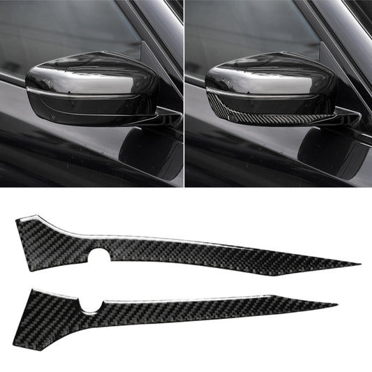 Carbon fiber-style mirror cover trim for right-side vehicle mirror