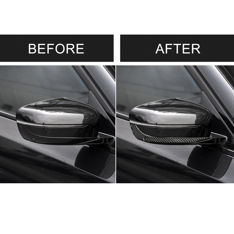 Right-side mirror trim update shown in before-and-after views