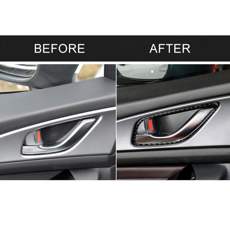 Car door inner handle frame trim stickers, before and after comparison