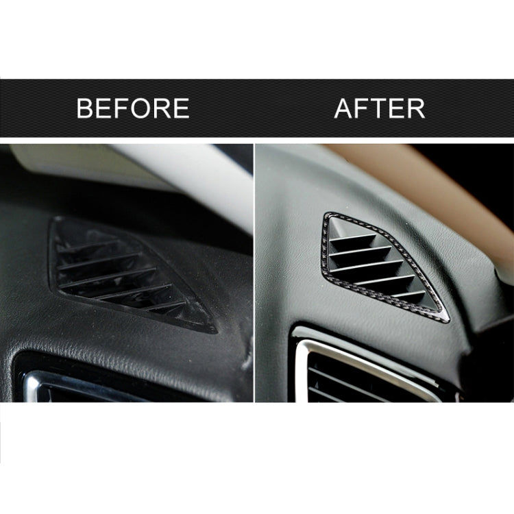 Instrument air outlet before-and-after with carbon-fiber trim sticker applied