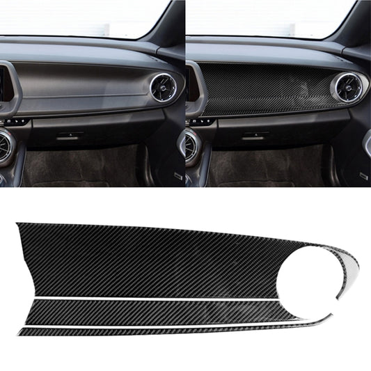 Carbon fiber front passenger central control panel decorative sticker for car interior