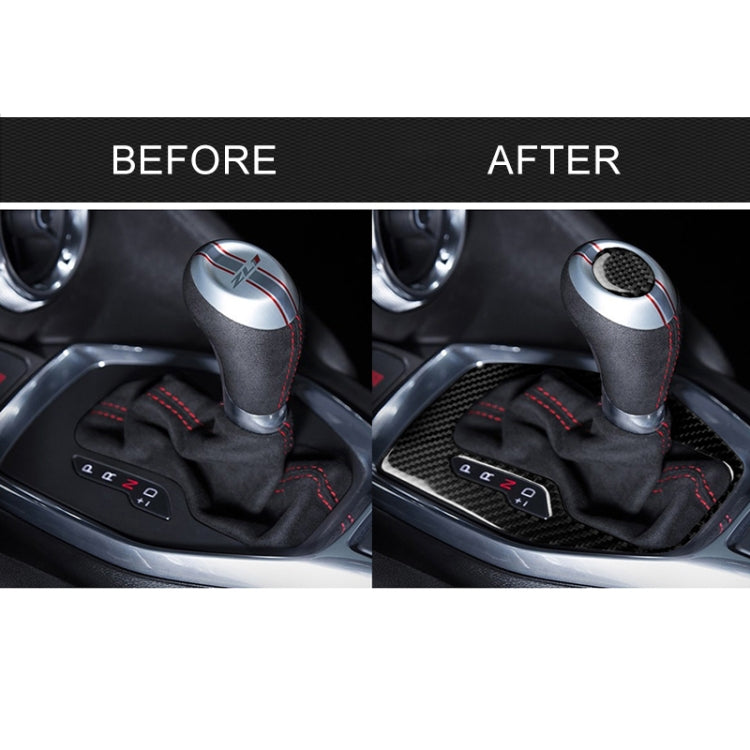 2 in 1 Car Carbon Fiber Gear Frame Decorative Sticker for Chevrolet Camaro 2017-2019, Gear Frame