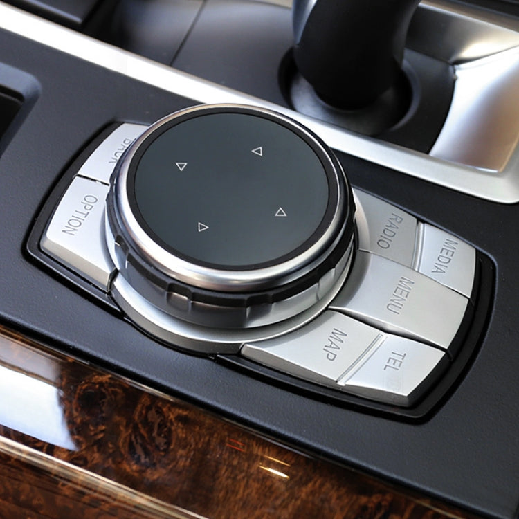Multi-function Knob Modified IDRIVE Button Decorative Cover for BMW 1 2 3 5 Series X1 X3 X5 X6, Seven Button Split Arrow