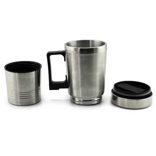 DC 12V Stainless Steel Car Electric Kettle Heated Mug Heating Cup with Charger Cigarette Lighter, Capacity: 300ML, DC 12V