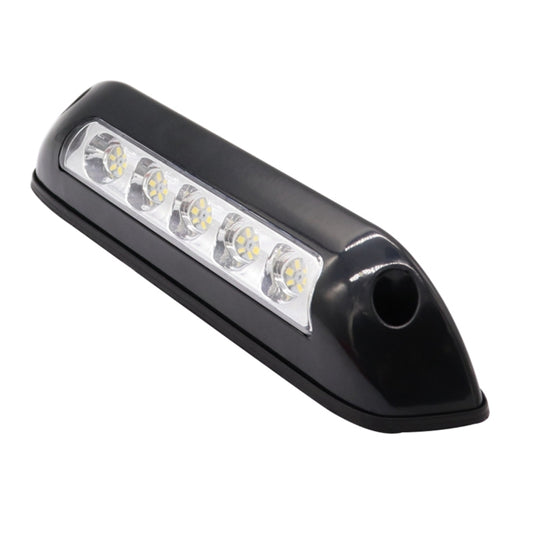 Black LED dome deck light with four-lamp strip and side mounting opening