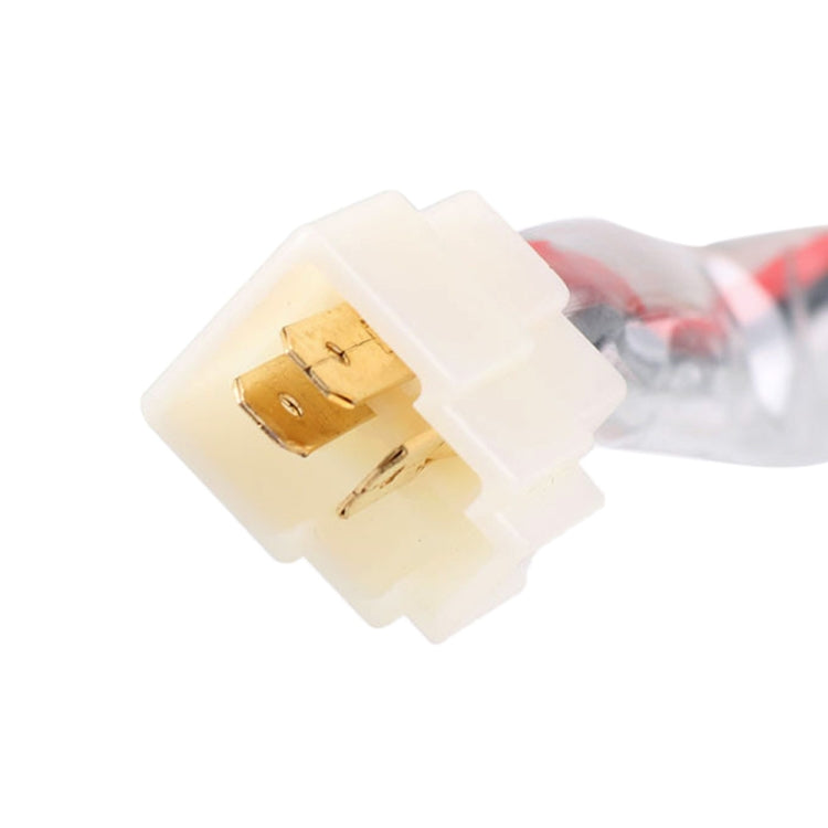 Flameout solenoid valve connector plug with gold terminals and white housing