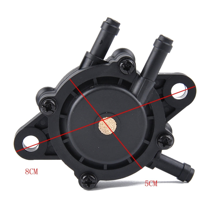 Black fuel pump replacement with size markings 8 cm and 5 cm on the body