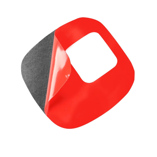 Red carbon fiber headlight key panel sticker with backing and white cutout