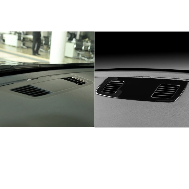 BMW dashboard air vent trim sticker shown on center vents in two views