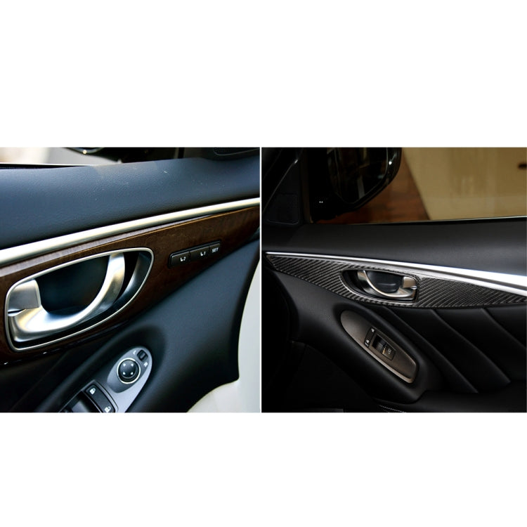 4 PCS Car Carbon Fiber Door Inner Handle Panel Decorative Sticker for Infiniti Q50 2014-2020, Door Inner Handle Panel (B)