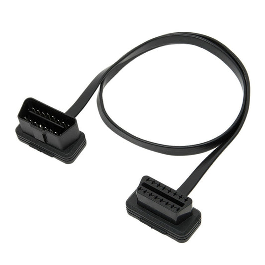 OBD2 16-pin extension cable, male-female connectors, black, 100cm