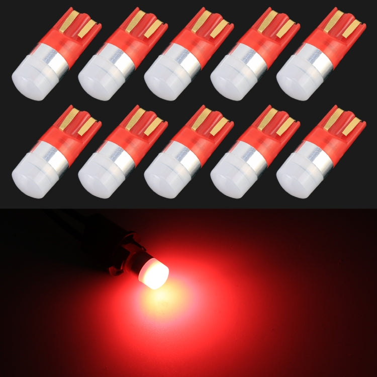 10-pack T10/W5W LED clearance bulbs, orange cap, glowing red light