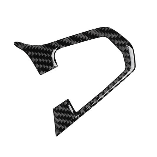 Curved carbon fiber steering wheel trim strip, black textured