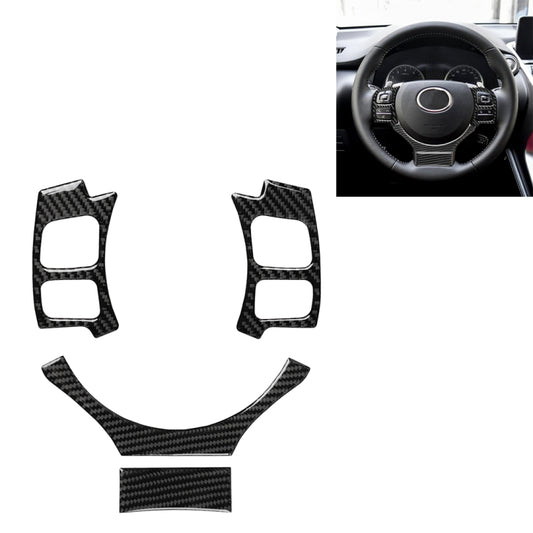 Set of carbon fiber steering wheel button decorative sticker pieces, 4-pack