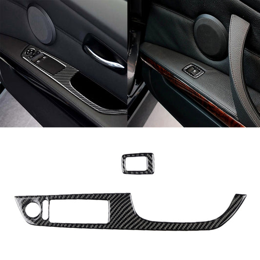 2 in 1 Carbon Fiber Car Right Driving Lifting Panel Decorative Sticker for BMW E92 2005-2012, For BMW