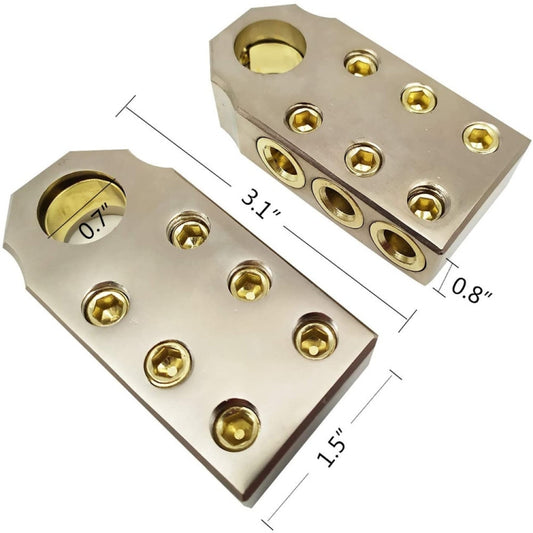 1 Pair Car Audio Modified Battery Connector Lead Acid Battery Terminal Connector, Audio Terminal
