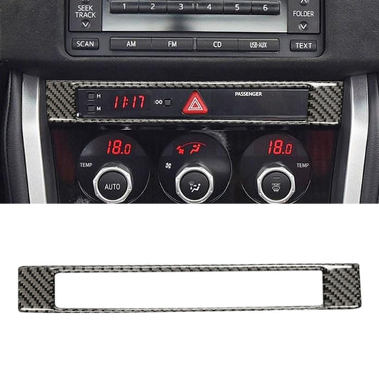 Car Carbon Fiber Central Control Clock Decorative Sticker for Subaru BRZ / Toyota 86 2013-2017, Left and Right Drive Universal, Central Control Clock