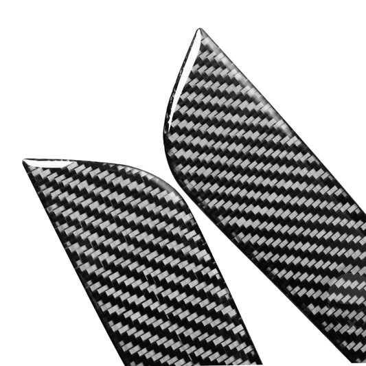 Carbon fiber style gear panel decal pieces, textured black weave close-up