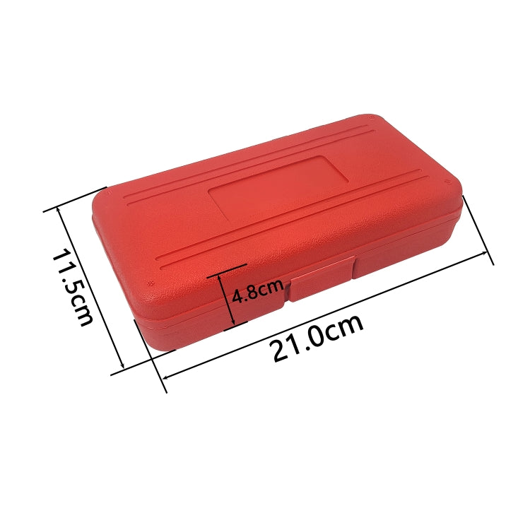 Red case oil filter cap socket set dimensions: 21.0 x 7.5 x 4.8 cm