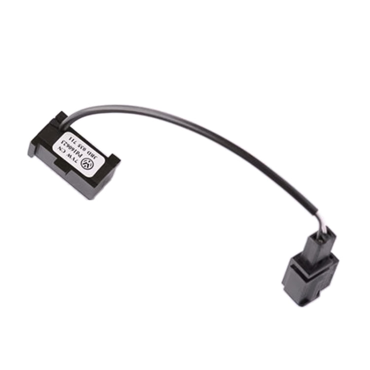 Bluetooth microphone wiring harness with compact connector blocks and curved cable