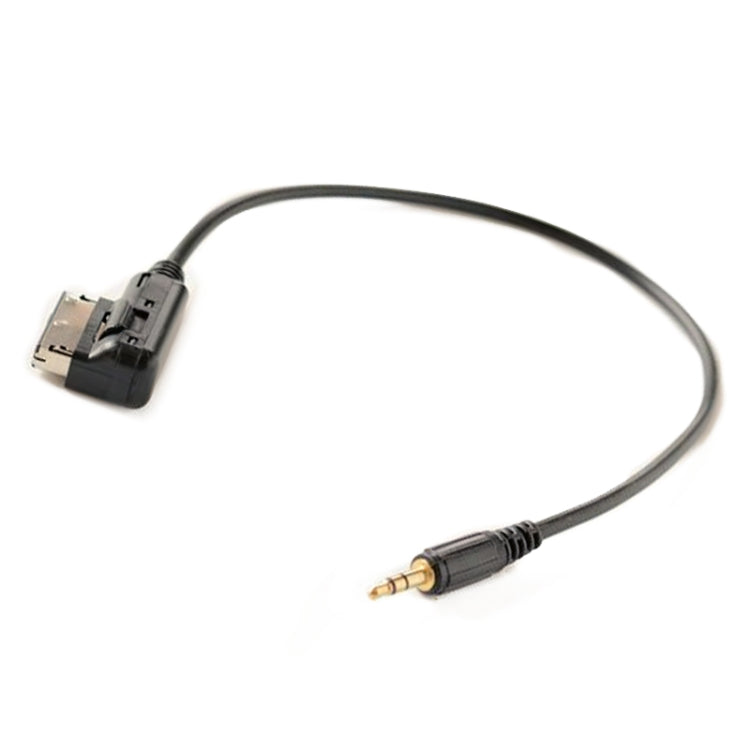 AUX audio cable wiring harness with USB-style connector and 3.5mm plug
