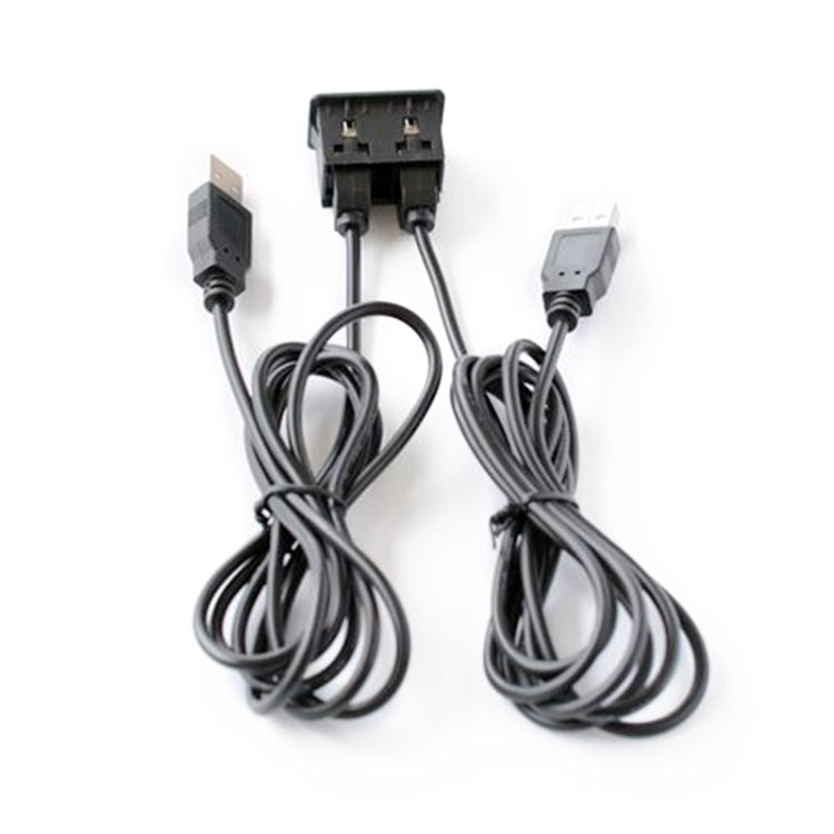 Car Universal Modified Dual USB Interface Charging Cable Switch Holder for Alpine / Pioneer, USB+USB