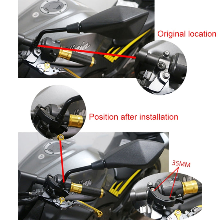 SF-YSZ-2 Mirror Code Motorcycle Modification Aluminum Alloy CNC Rearview Extension Bracket Set