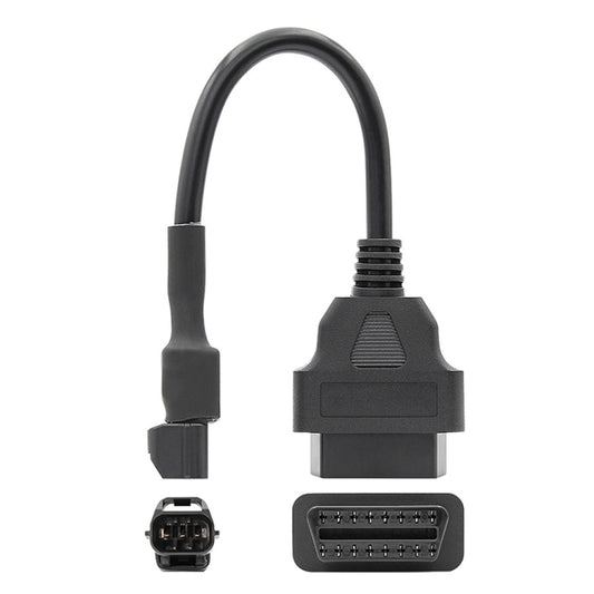 Motorcycle OBD2 conversion cable, 16-pin to 3-pin with dual connectors