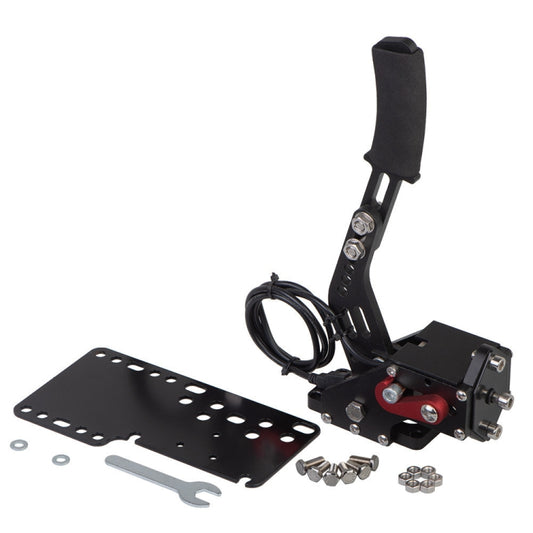 USB racing game handbrake with support plate and mounting hardware kit