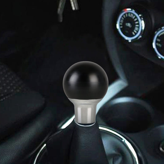 Universal Car Small Round Ball Resin + Carbon Fiber Metal Gear Shift Knob, Small Round Ball (Black), Small Round Ball (White)