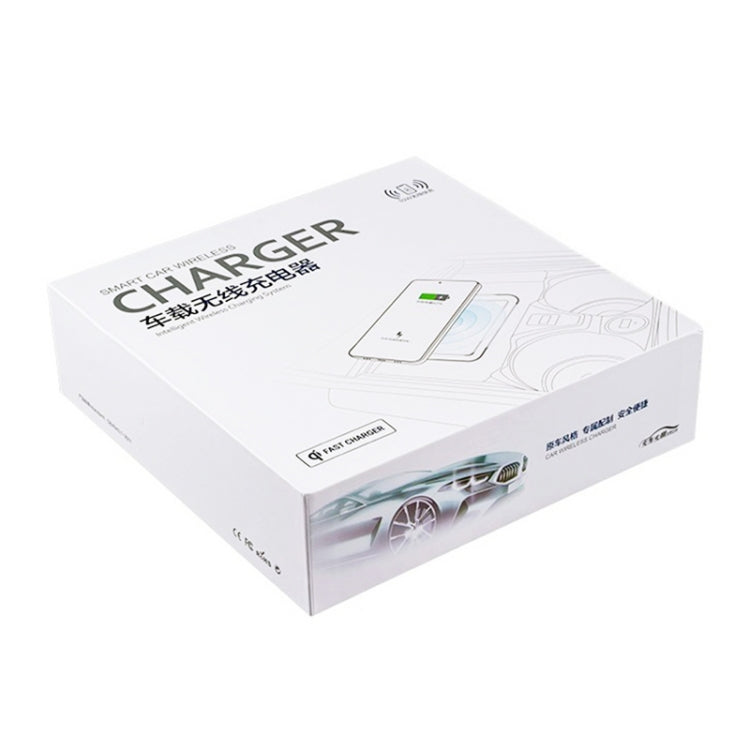 Wireless car charger retail box with product image and charging diagram