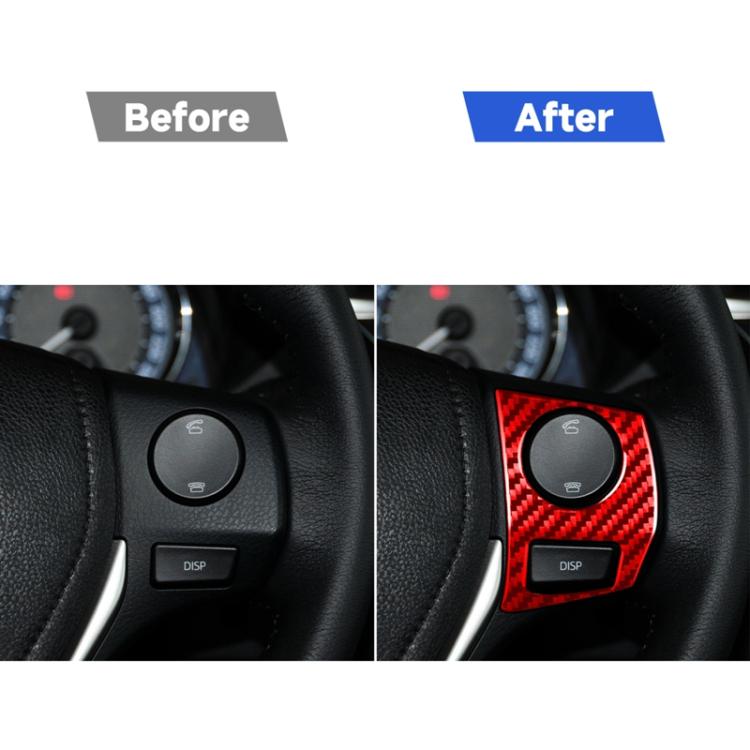 Steering wheel control button frame overlays, red carbon fiber look on steering wheel