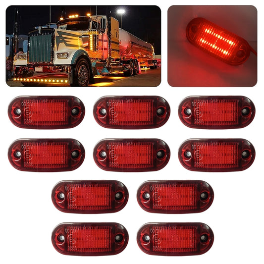 10 PCS MK-019 Car / Truck 6LEDs Side Marker Indicator Lights Bulb Lamp, MK-019 (Red Light), MK-019 (White Light), MK-019 (Yellow Light)