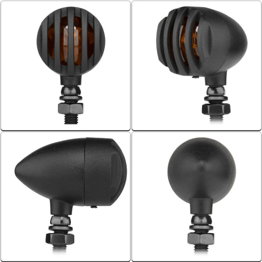 2 PCS PE-ZJ502 Motorcycle Metal Fence Turn Signal Light