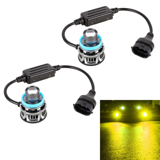 1 Pair H11 27W / DC12V Car Aluminum Alloy LED Headlight, H11 (Blue Light), H11 (Gold Light), H11 (Lime Green), H11 (White Light)
