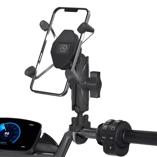 ZH-1558A1 Motorcycle Handlebar X-shape Aluminum Alloy Phone Holder, ZH-1558A1