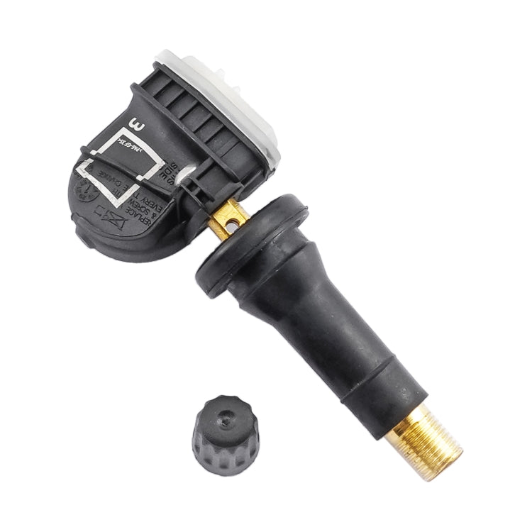 TPMS tire pressure monitor sensor with gold valve stem and included mounting cap