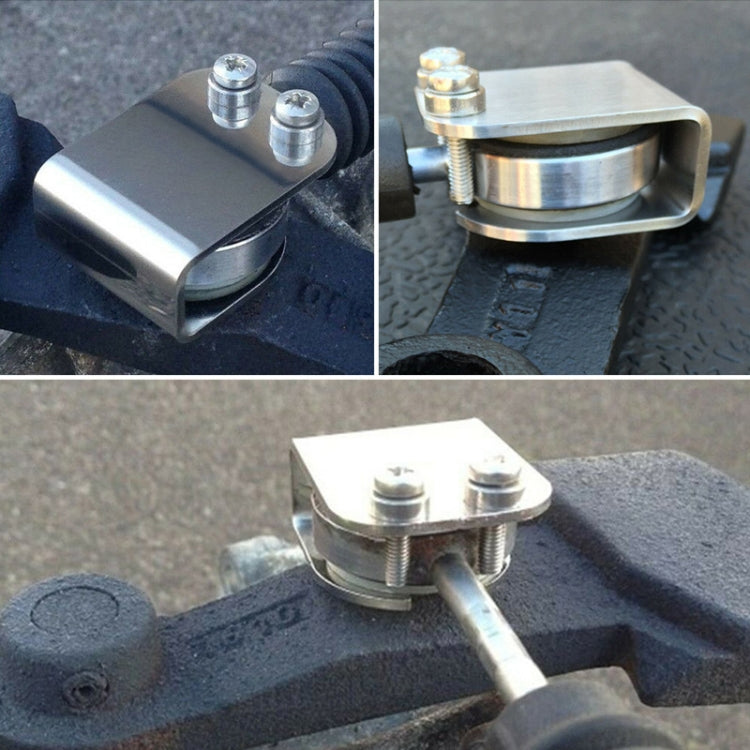 47mm gearbox cable linkage clamp installed on vehicle mount with two bolts