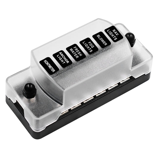 CS-978A1 FB1901 1 In 6 Out Independent Positive Negative Fuse Box without Fuse Piece for Auto Car Truck Boat, CS-978A1