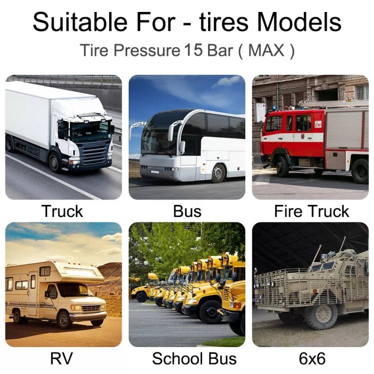 TPMS compatibility panel for trucks, buses, RVs, school buses and 6x6 vehicles
