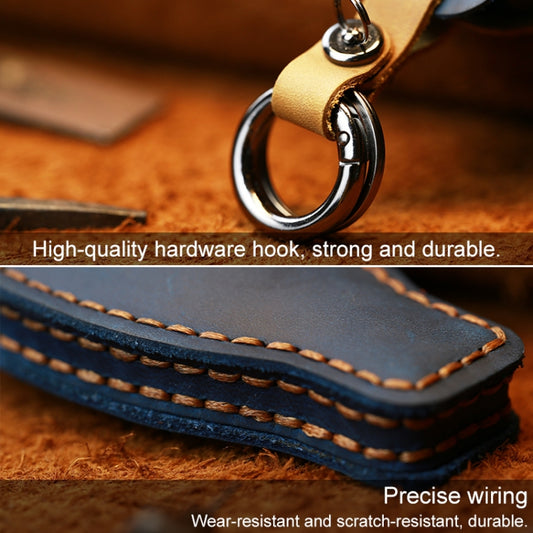 For Mercedes-Benz Old Style Car Cowhide Leather Key Protective Cover Key Case, For Mercedes-Benz Old Style