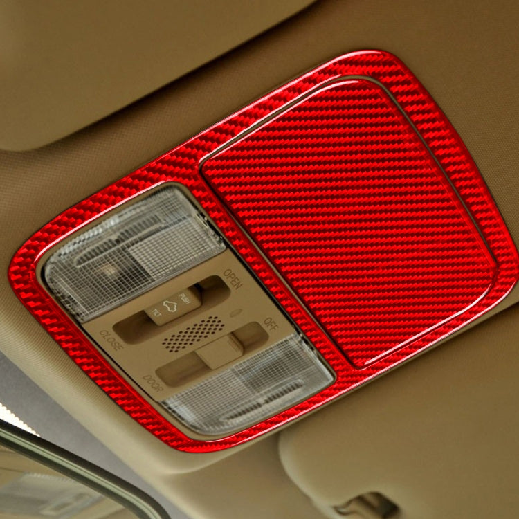 2 PCS Set for Honda CRV 2007-2011 Carbon Fiber Car Front Reading Light Panel Decorative Sticker,Left and Right Drive Universal, Car Front Reading Light Panel