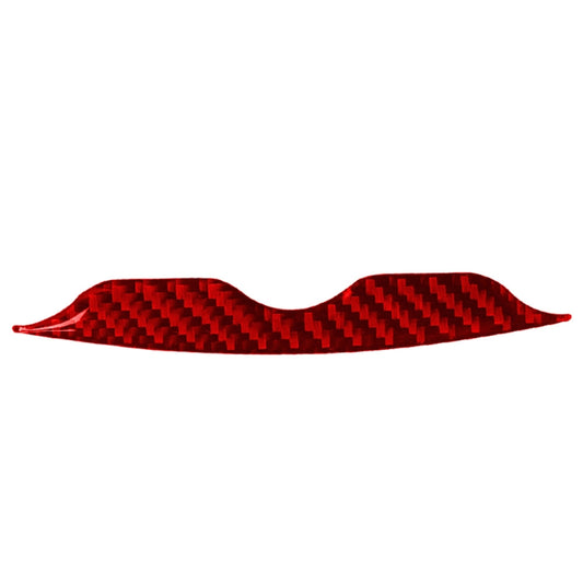 Red carbon-fiber style decorative air vent trim strip, curved shape