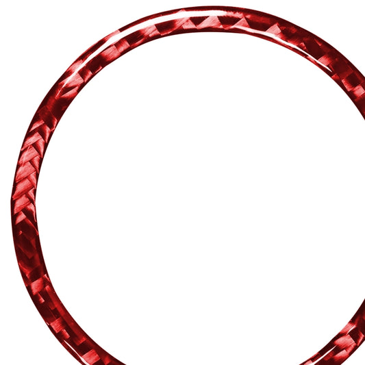 Close-up red carbon fiber-style stopwatch ring sticker