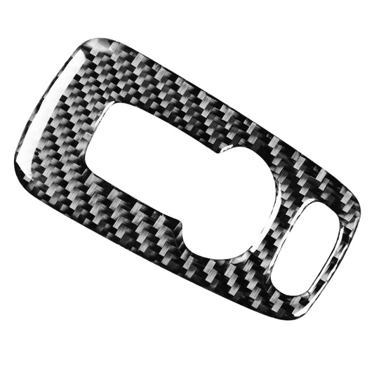 Carbon fiber door handle surround decal with oval opening and switch cutout, black weave