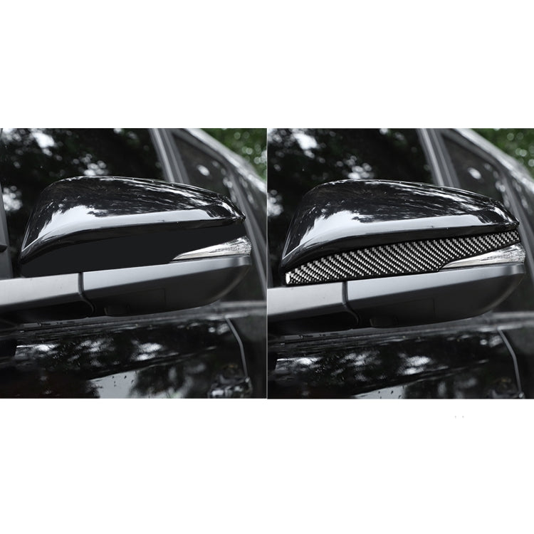 Carbon fiber rearview mirror decorative strip installed on black side mirror housing