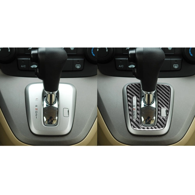 Carbon Fiber Car Gear Indicator Frame Decorative Sticker for Honda CRV 2007-2011,Left Drive, Gear Indicator Frame,Left Drive
